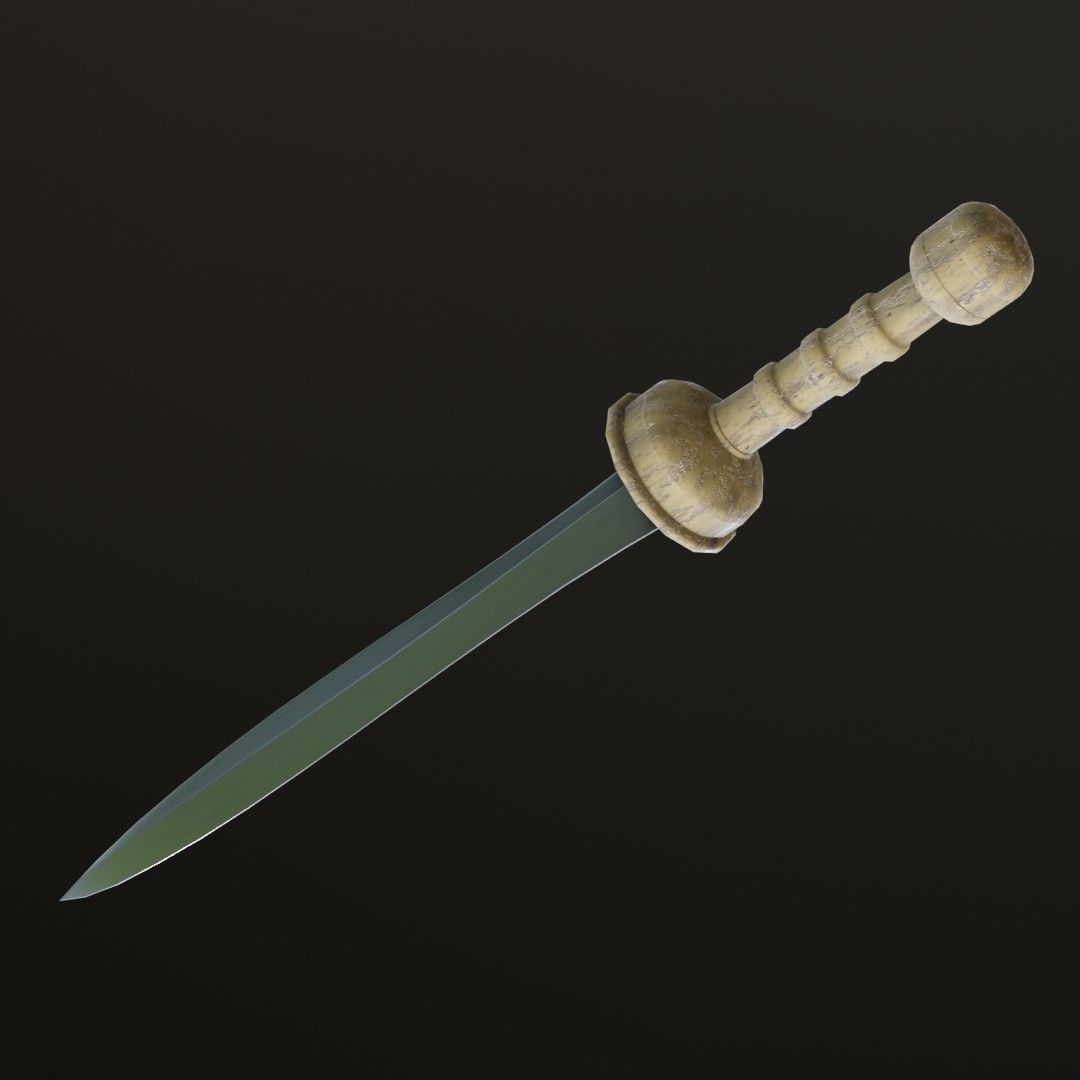 Gladiator Sword Low-poly 3D model_2
