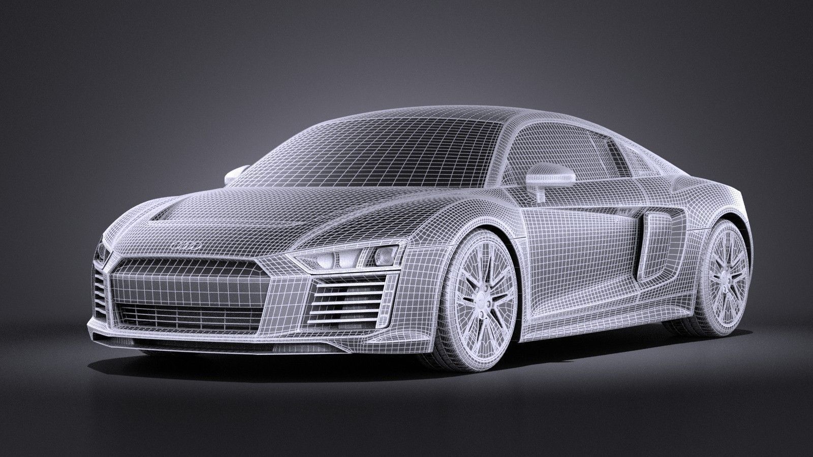 Audi R8 e-tron 2016 VRAY 3D model_11