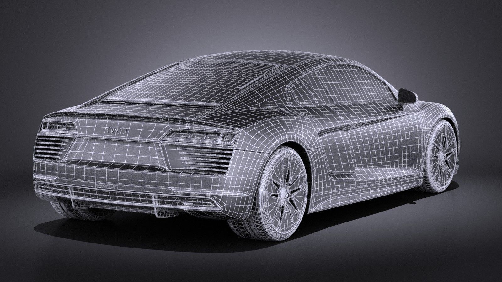 Audi R8 e-tron 2016 VRAY 3D model_14