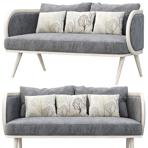 Victoria velour loveseat HV60  3D model
