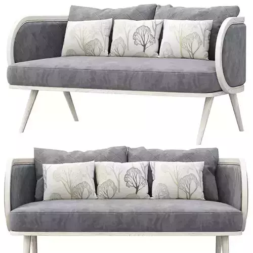 Victoria velour loveseat HV60  3D model