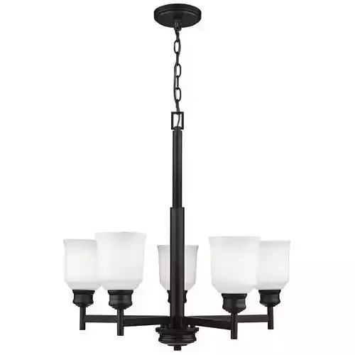 Zeke 5 - Light Shaded Geometric Chandelier Free 3D model