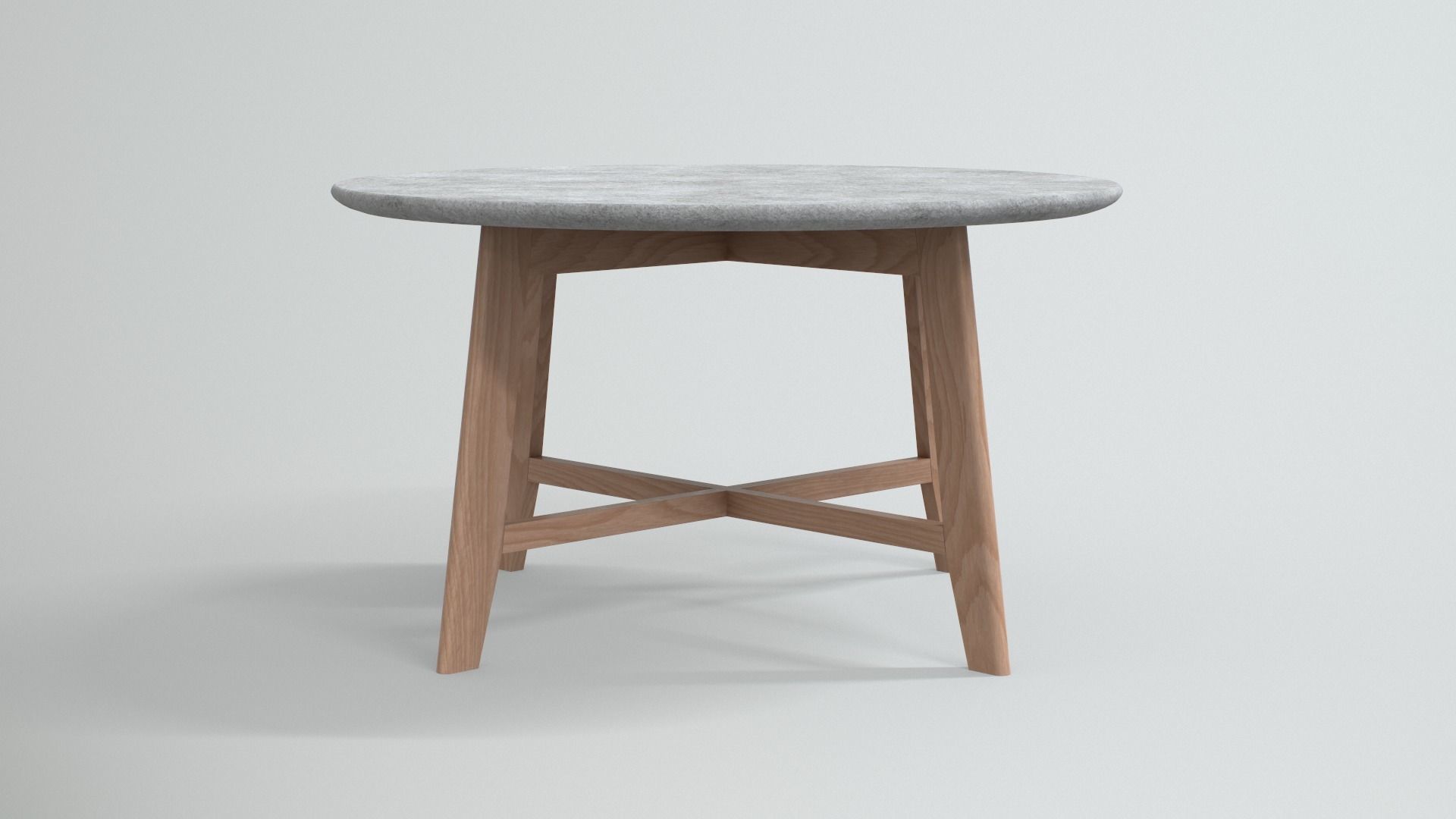 Gamino Coffee Table oak finish Low-poly 3D model_5