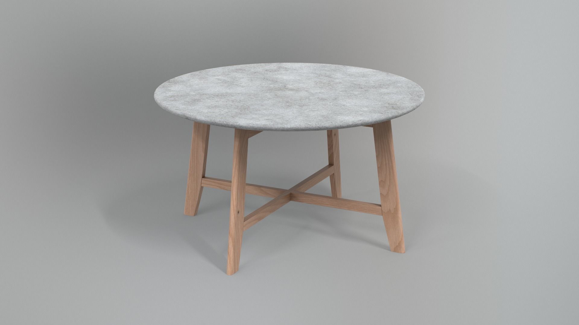 Gamino Coffee Table oak finish Low-poly 3D model_1