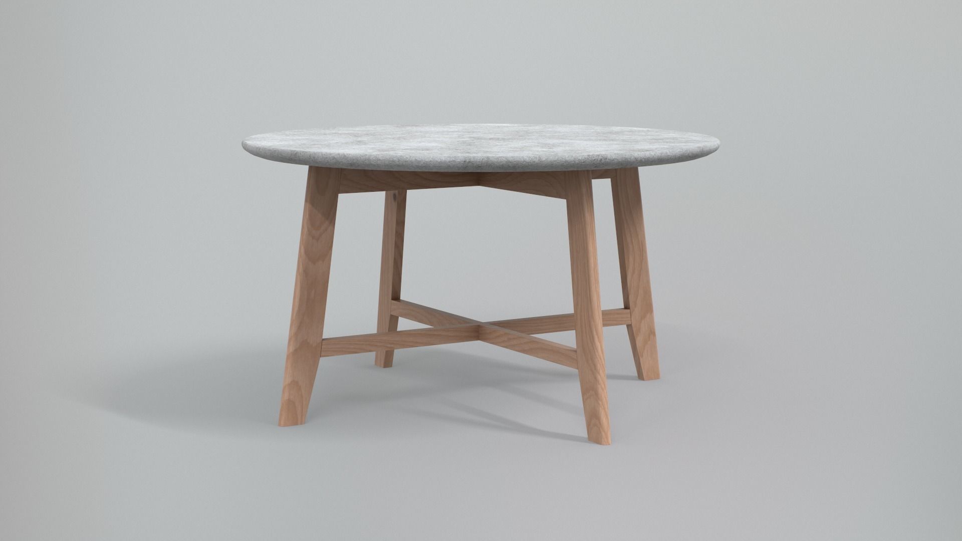 Gamino Coffee Table oak finish Low-poly 3D model_3