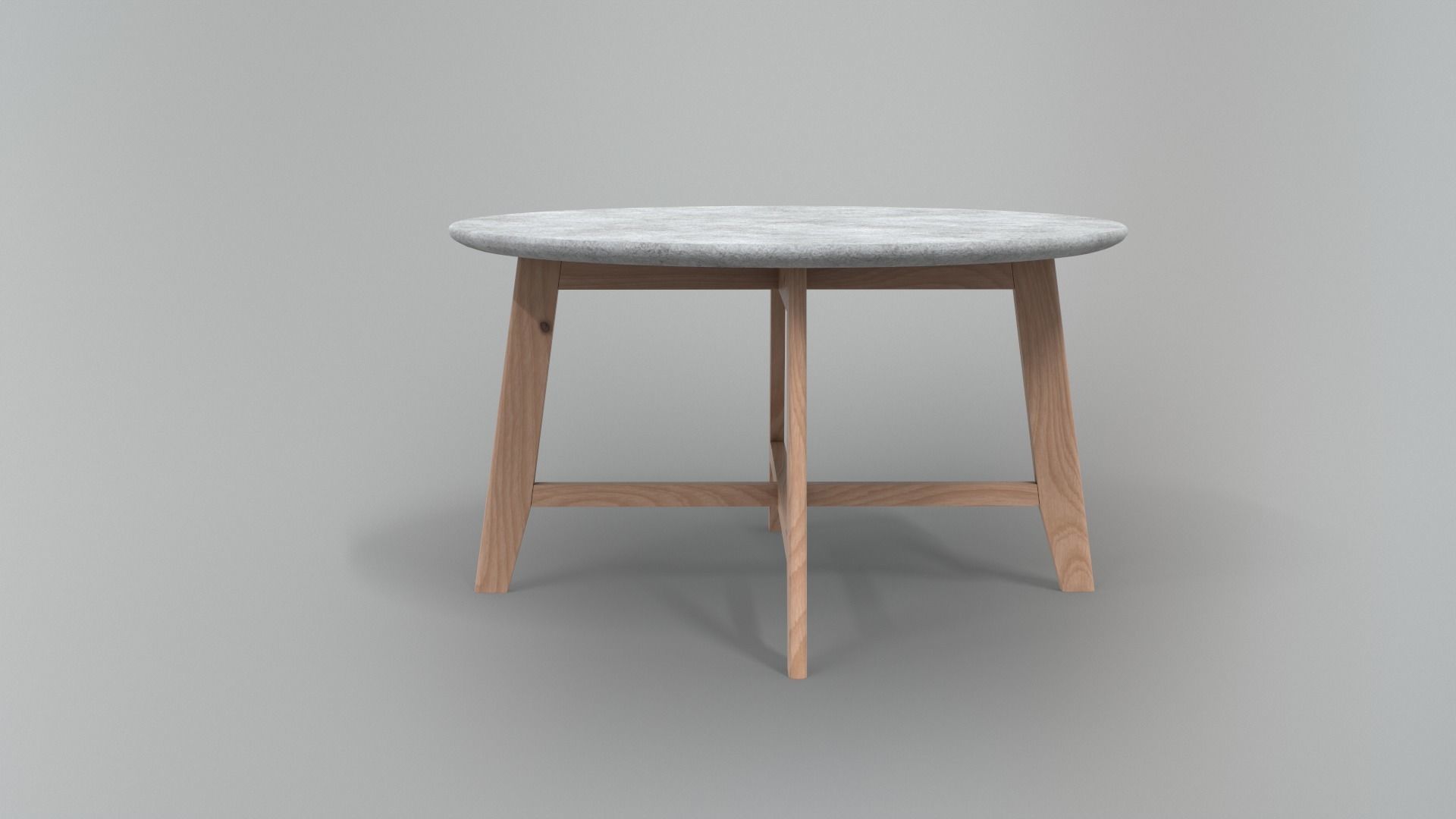 Gamino Coffee Table oak finish Low-poly 3D model_2