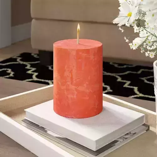 Unscented Pillar Candle 3D model