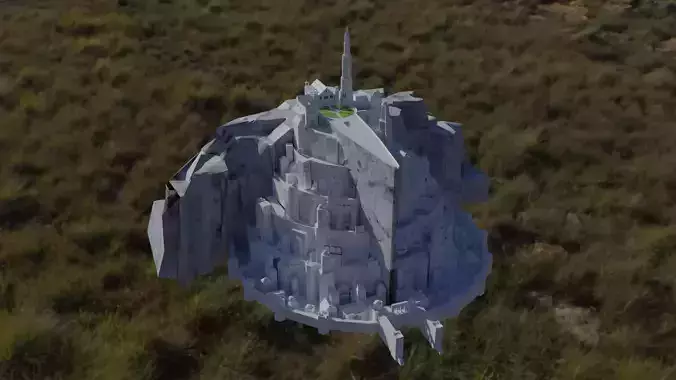 Minas Tirith Low-poly 3D model