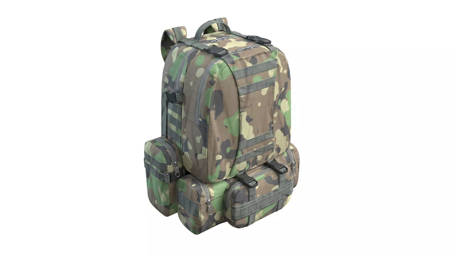 Military Backpack Green 3D model