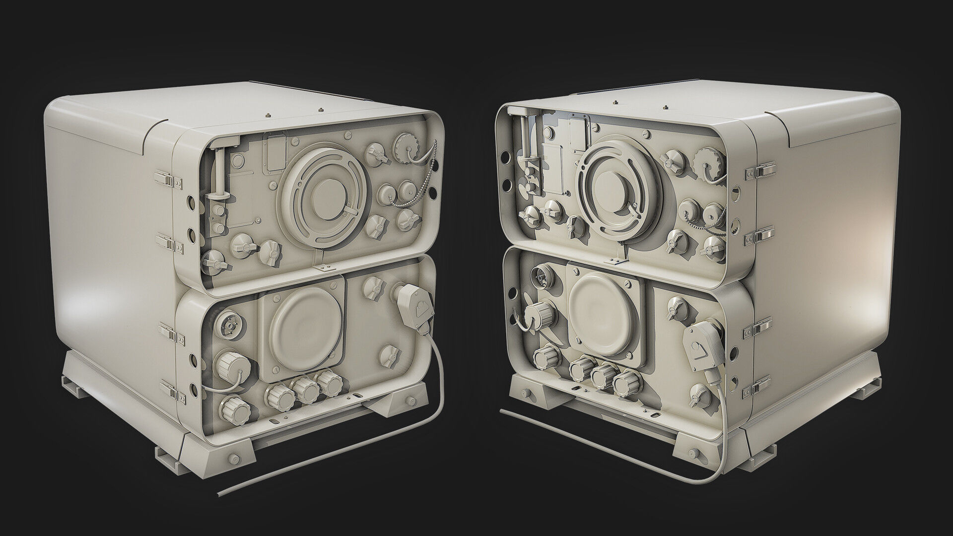 GRR-5 Radio Game Ready Asset Low-poly 3D model_1