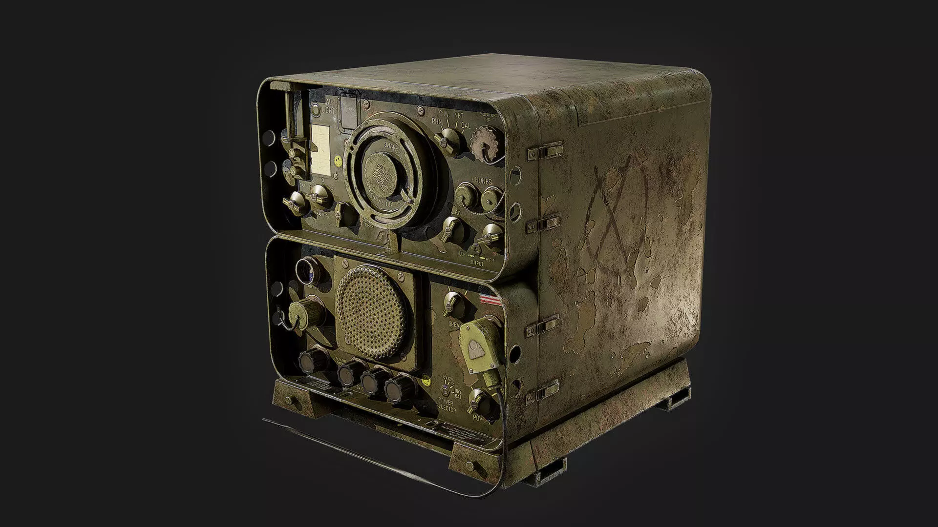 GRR-5 Radio Game Ready Asset Low-poly 3D model_0