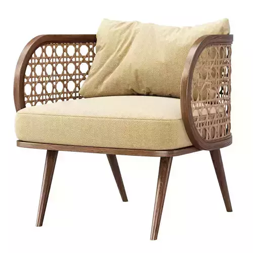 Victoria wooden rattan chair PS80