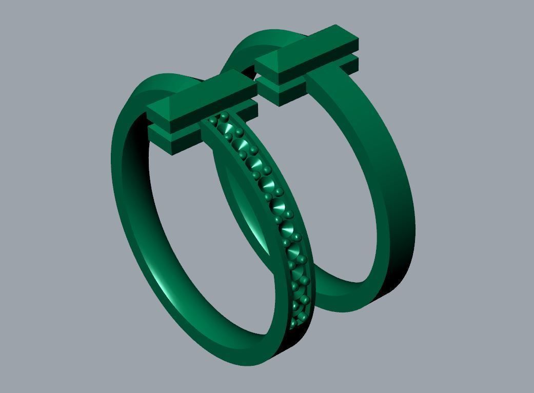 Tiffany and Co T1 Ring  3D print model_3