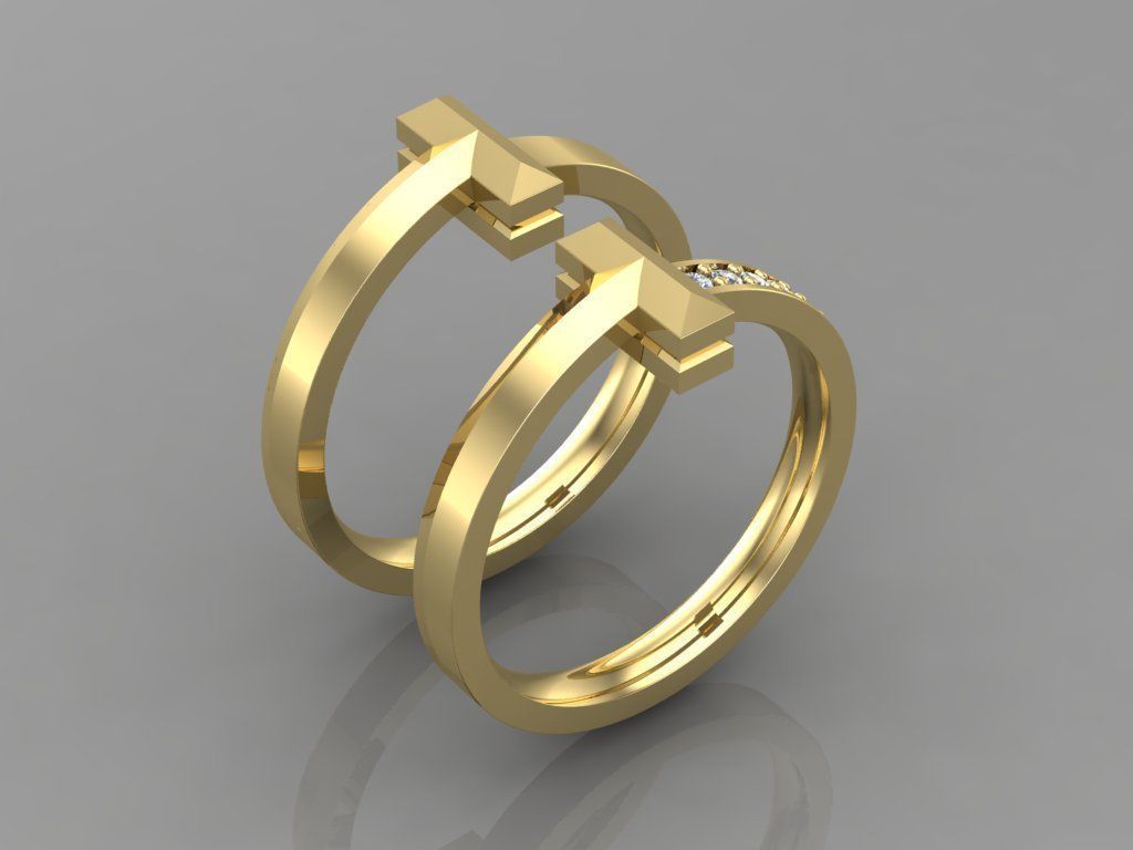 Tiffany and Co T1 Ring  3D print model_2