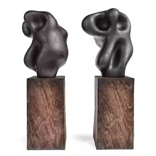 Lunar spectral abstract sculpture black