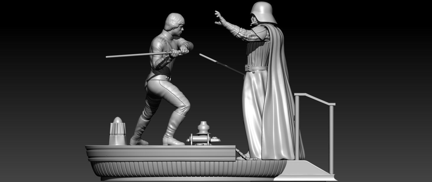 Luke Skywalker Vs Darth Vader 3D print model_4