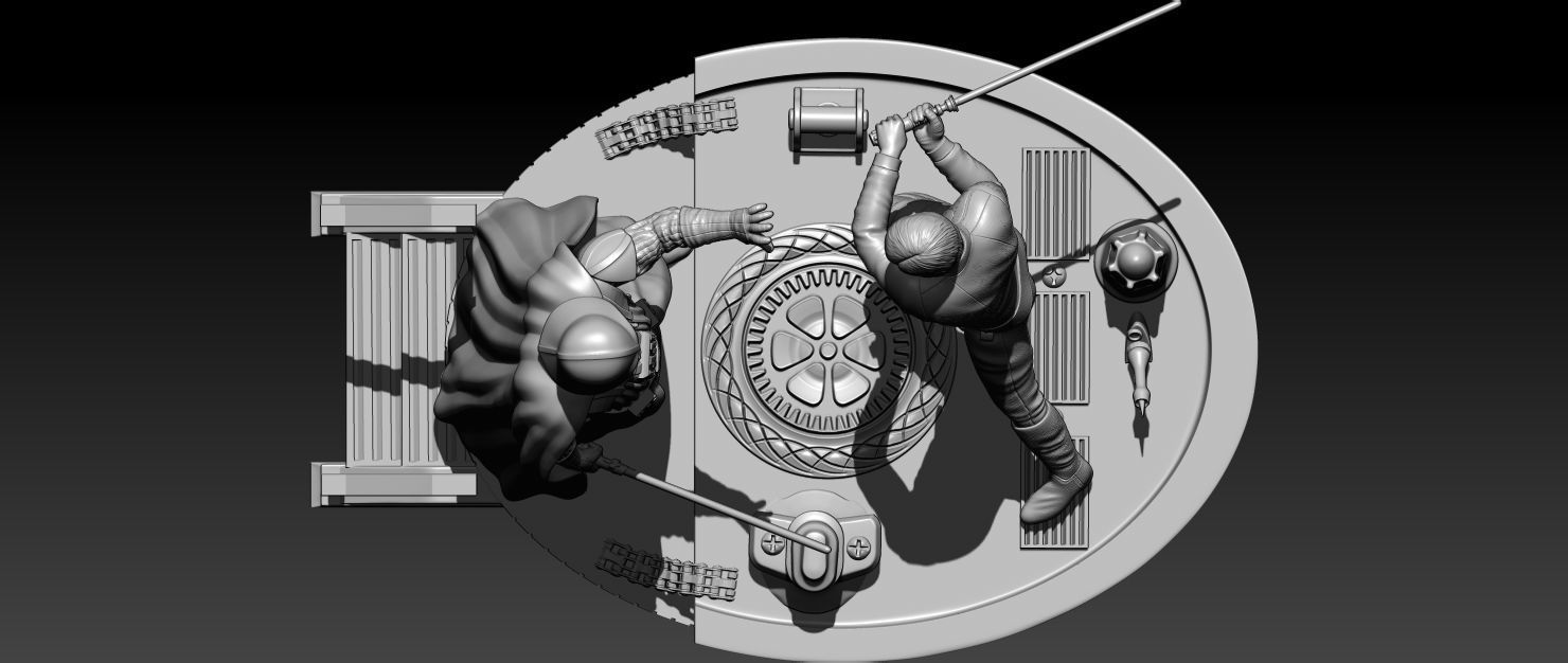 Luke Skywalker Vs Darth Vader 3D print model_6
