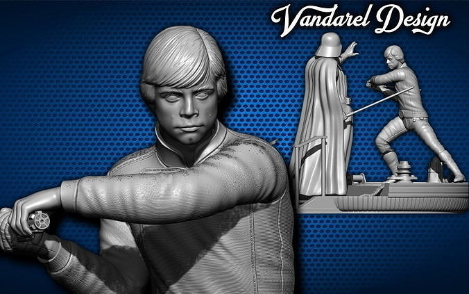 Luke Skywalker Vs Darth Vader 3D print model