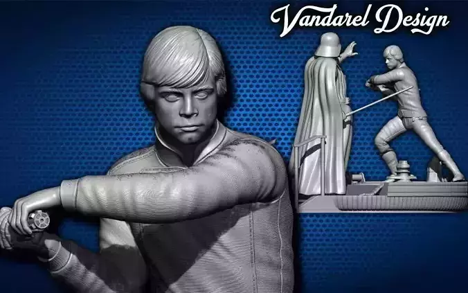 Luke Skywalker Vs Darth Vader 3D print model