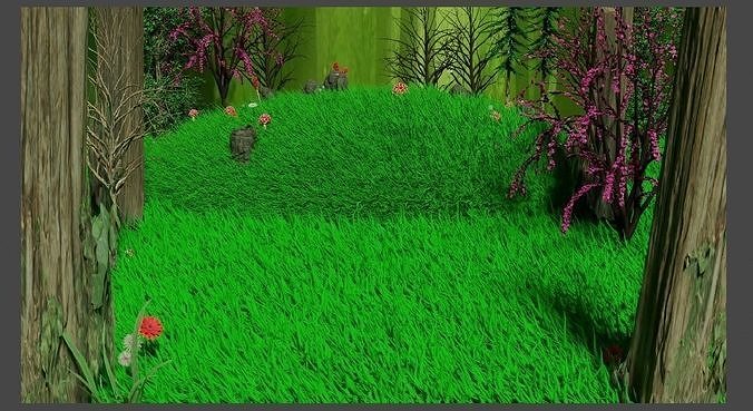 3d Fantasy Animated Forest  3D model