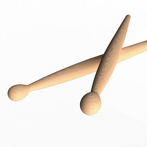 Drum Sticks Low-poly 3D model