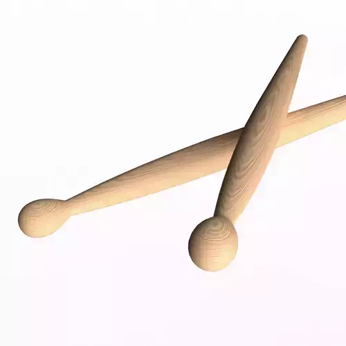 Drum Sticks Low-poly 3D model
