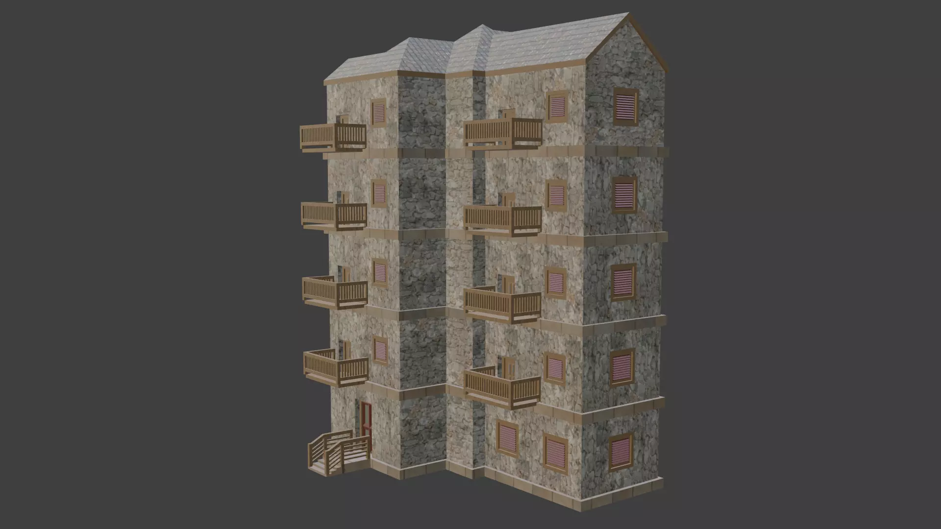 House Model 33 Low-poly 3D model_0