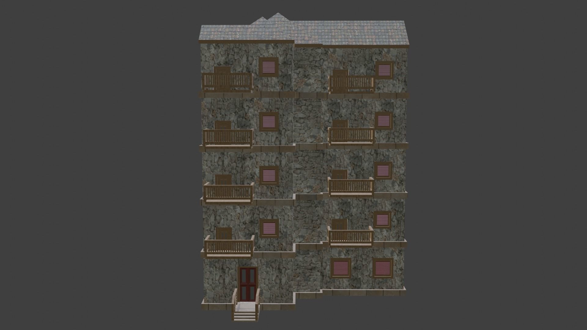 House Model 33 Low-poly 3D model_1