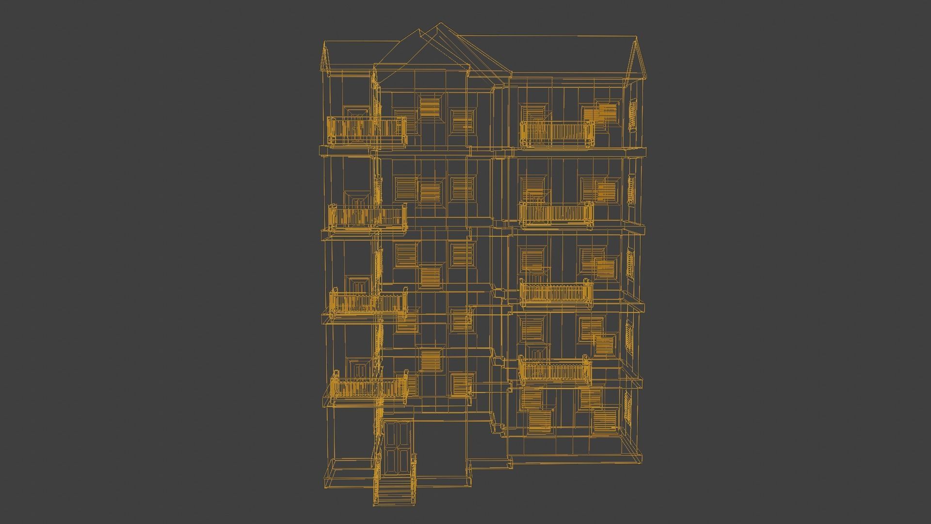 House Model 33 Low-poly 3D model_8