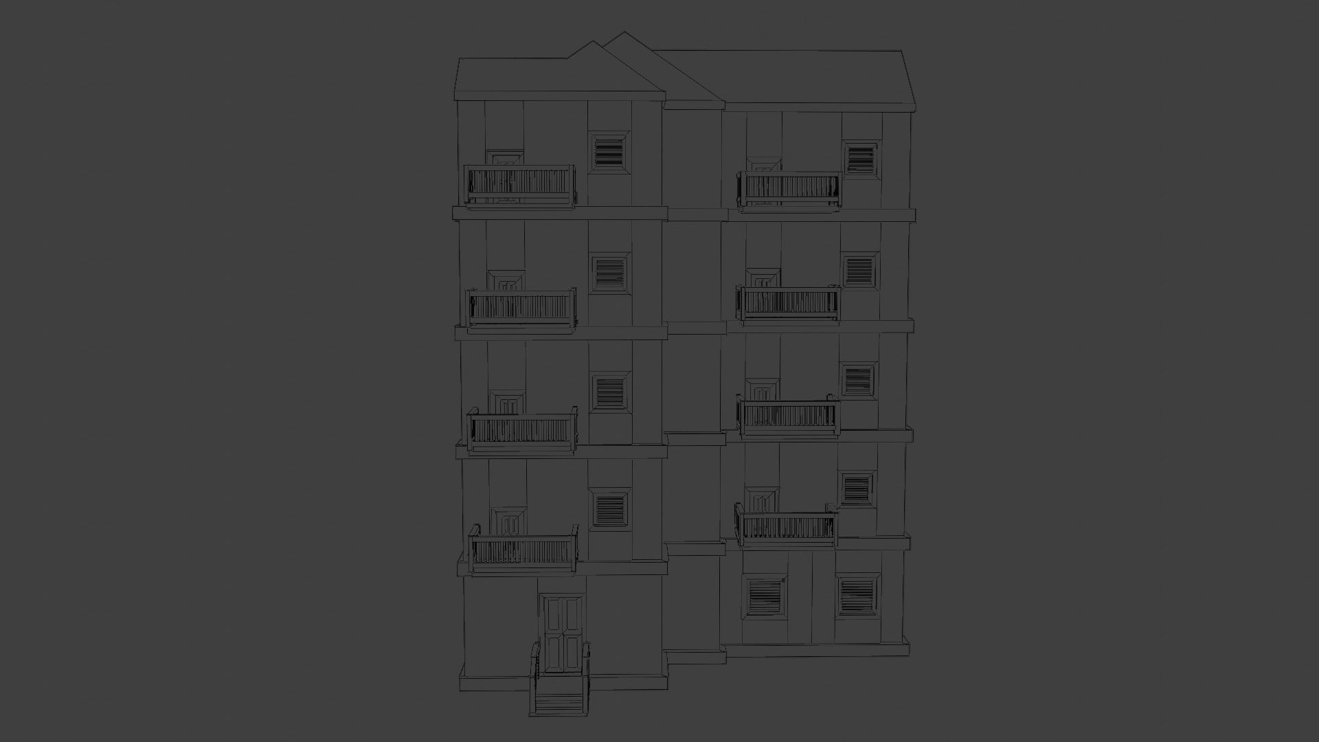 House Model 33 Low-poly 3D model_7