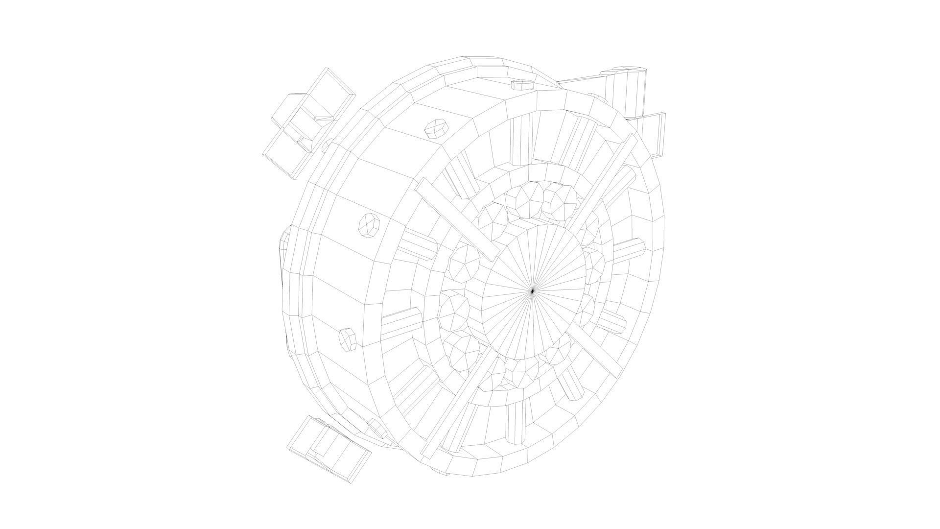 Vault Entrance Gate Low-poly 3D model_12