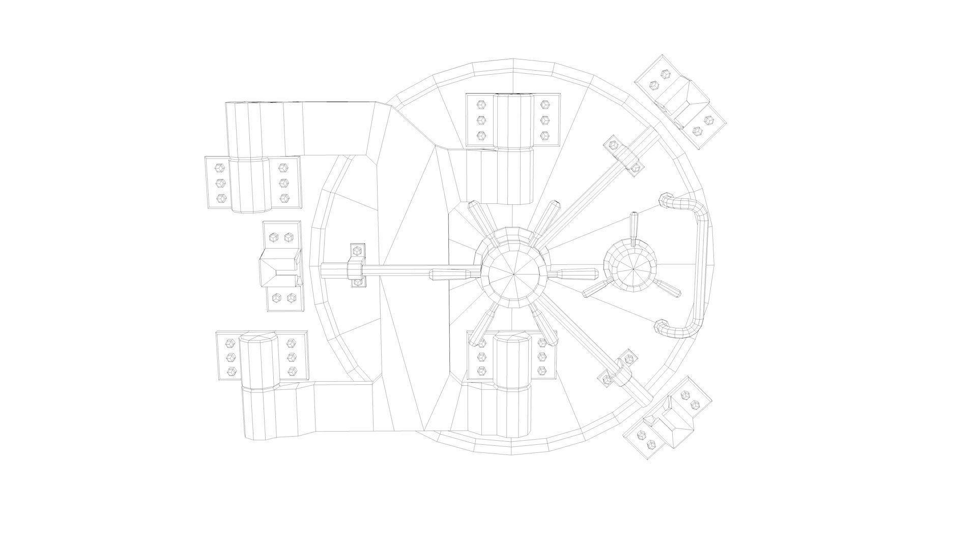 Vault Entrance Gate Low-poly 3D model_11