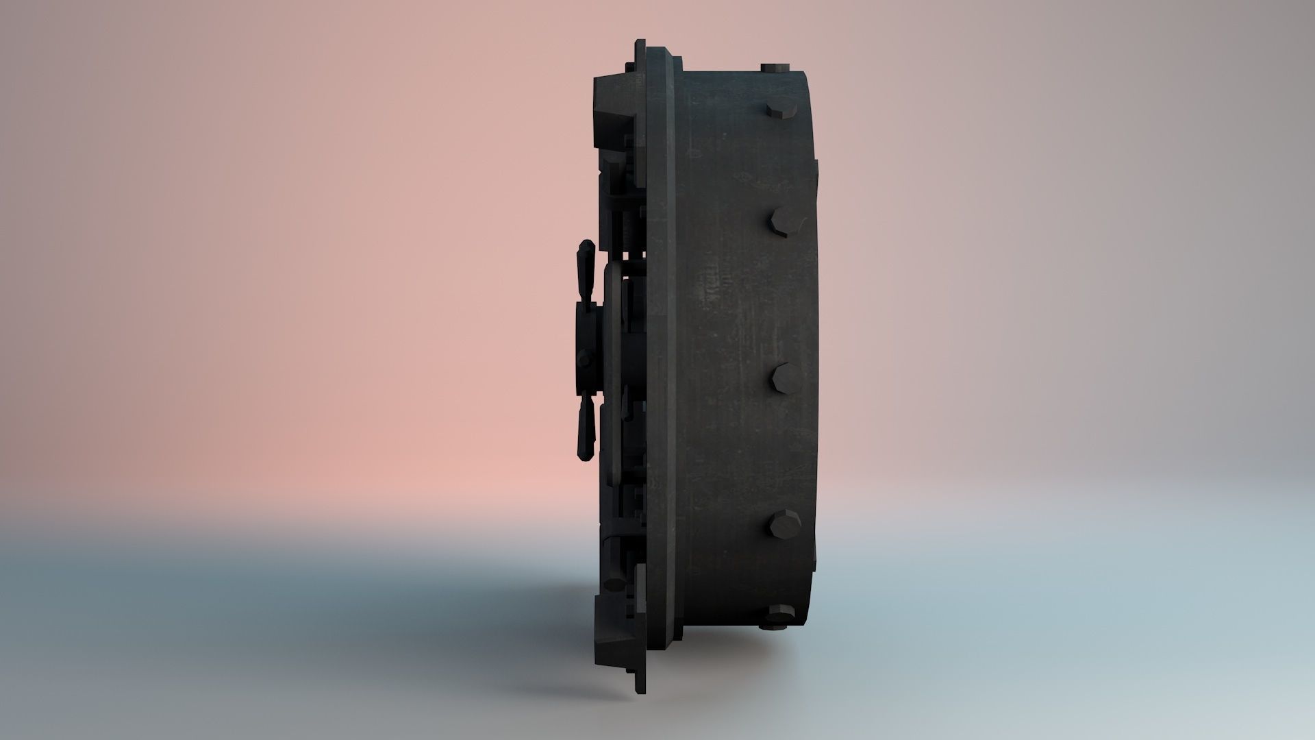 Vault Entrance Gate Low-poly 3D model_3