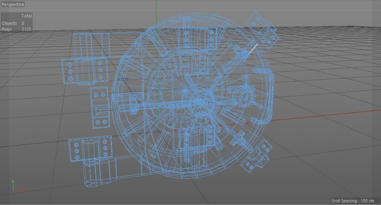 Vault Entrance Gate Low-poly 3D model_10