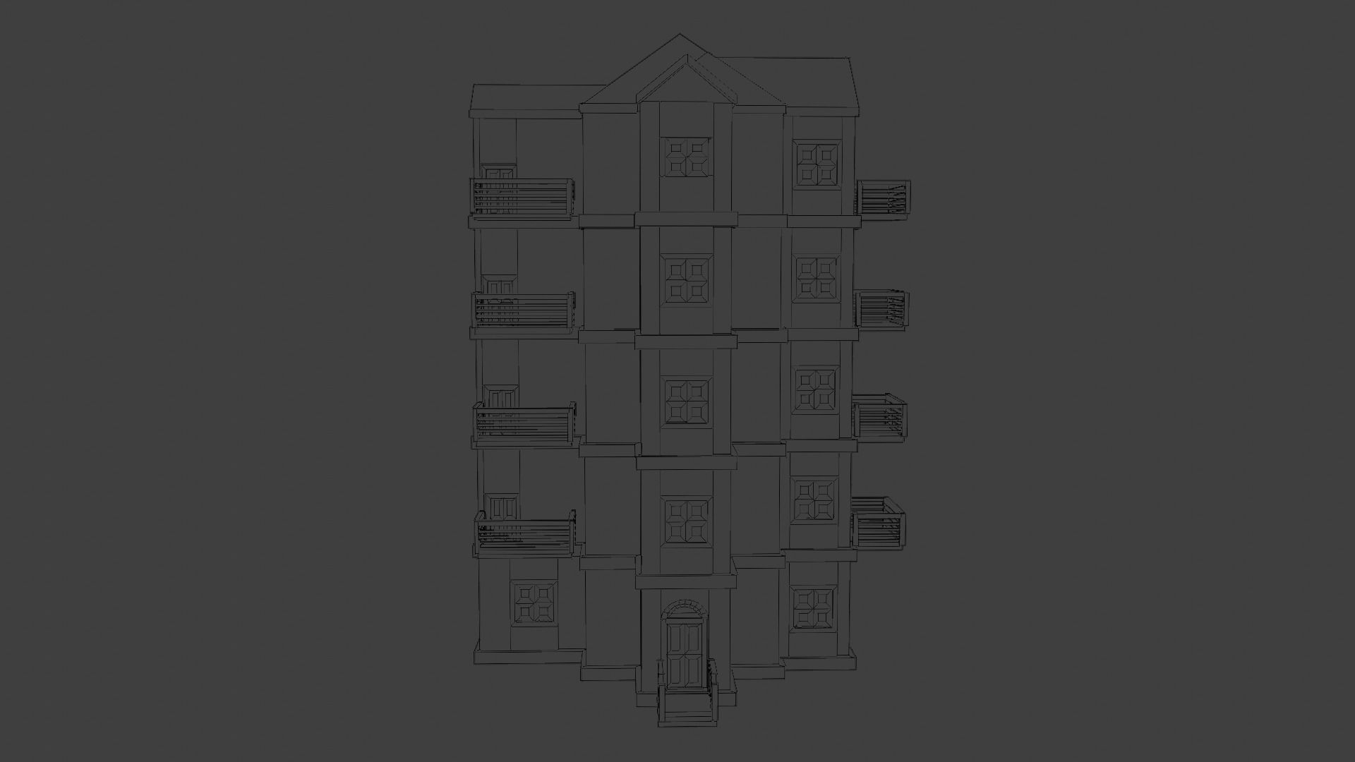 House Model 37 Low-poly 3D model_6