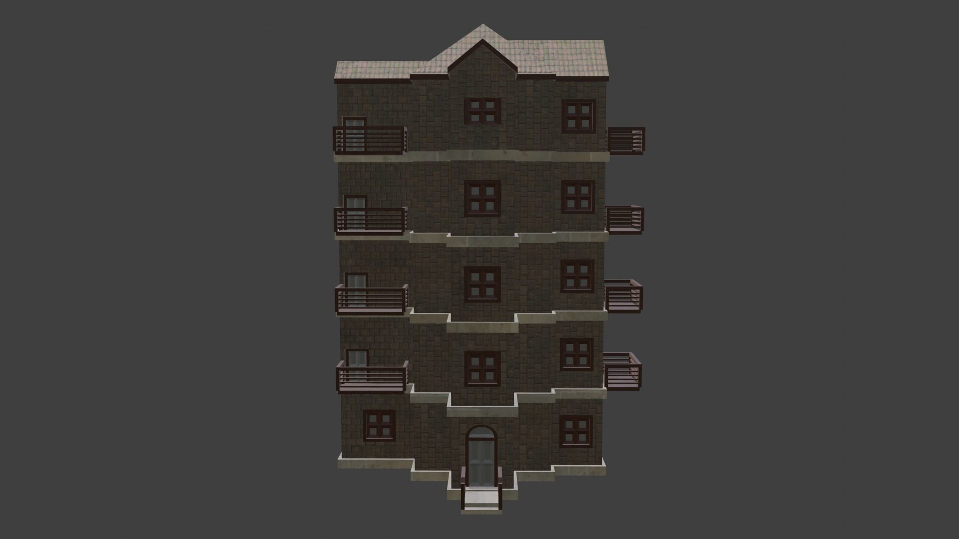 House Model 37 Low-poly 3D model_1