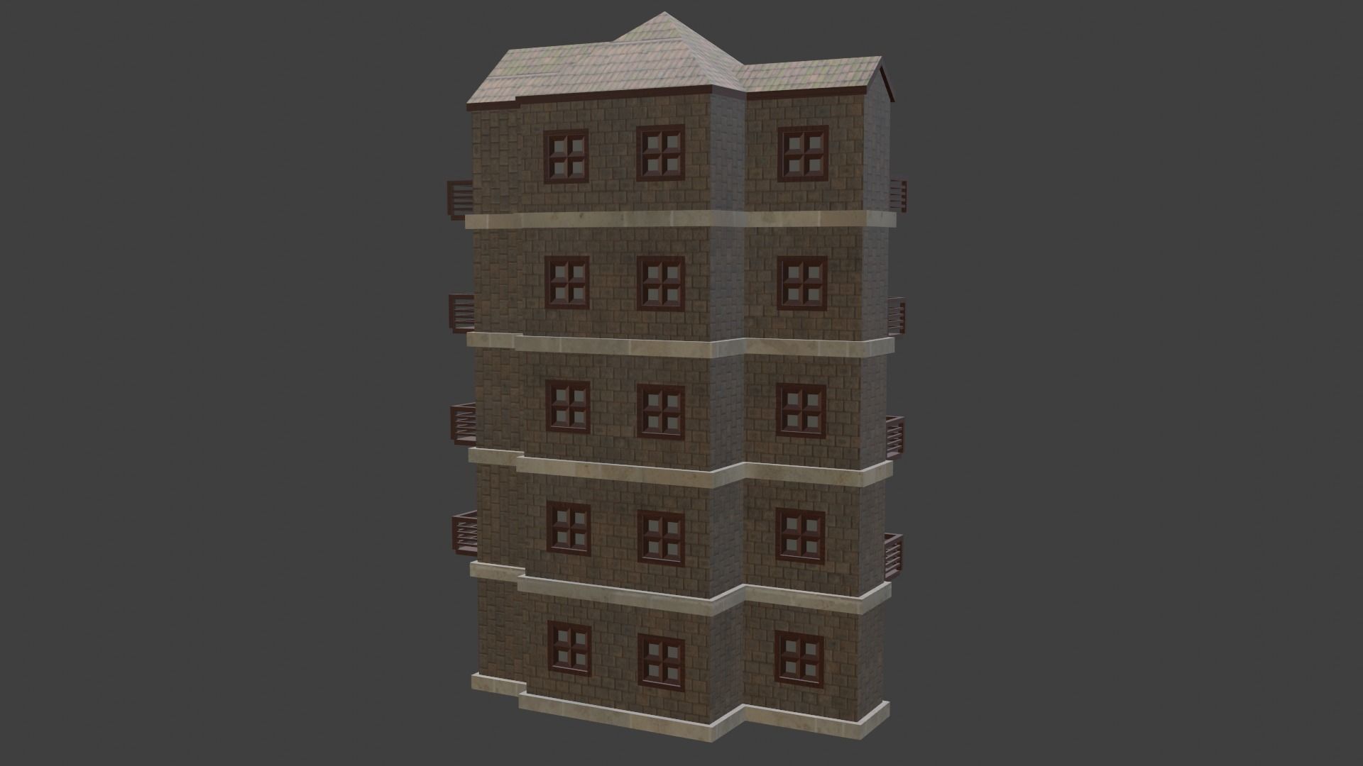 House Model 37 Low-poly 3D model_3