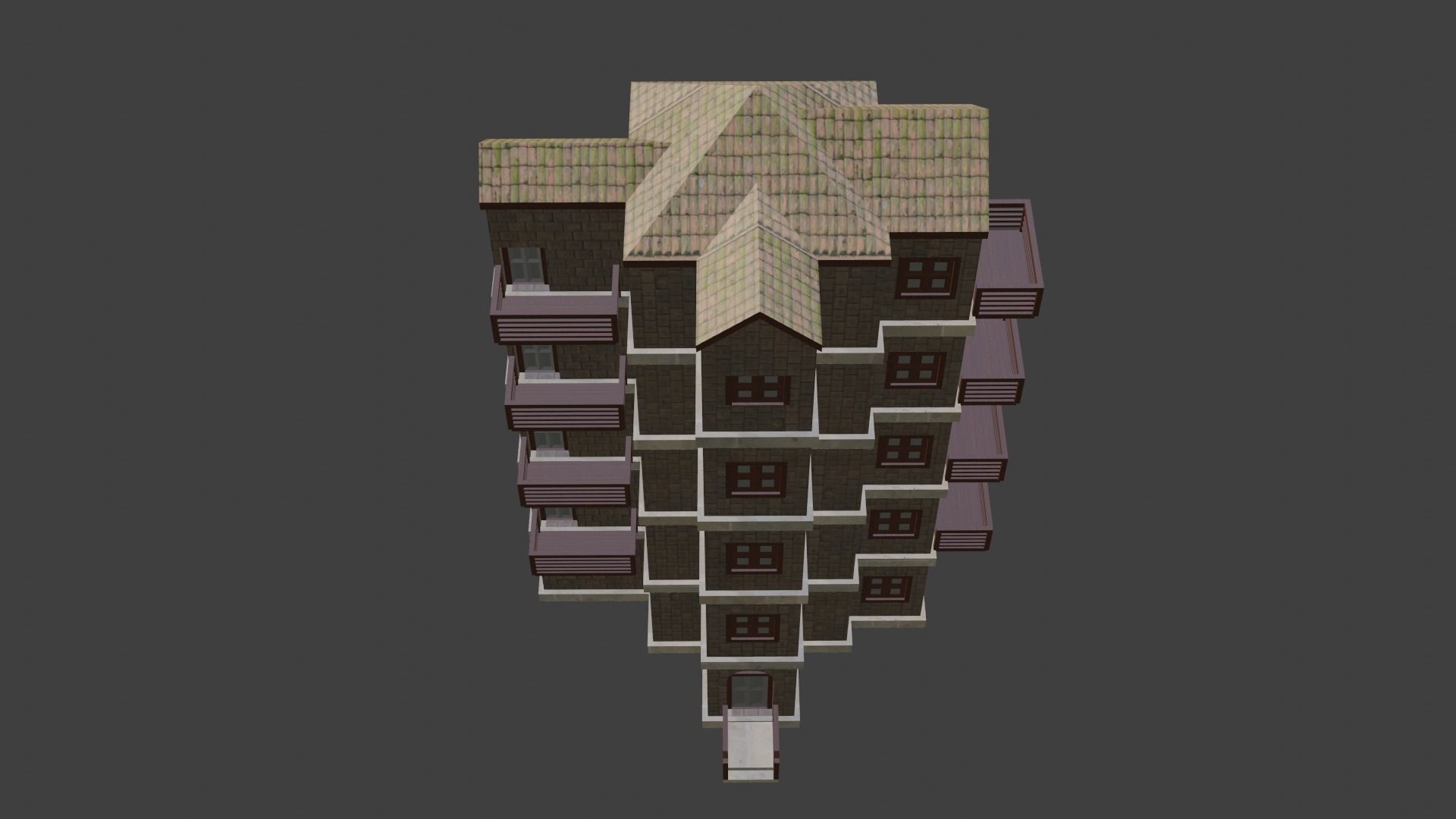 House Model 37 Low-poly 3D model_4