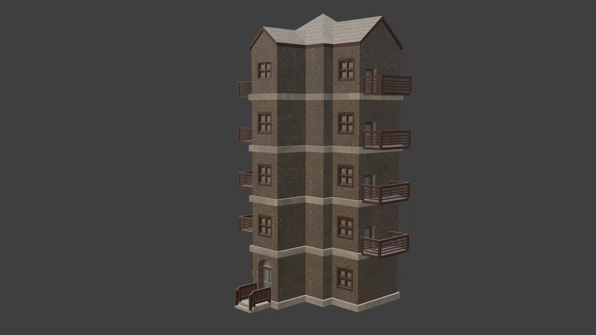 House Model 37 Low-poly 3D model_0