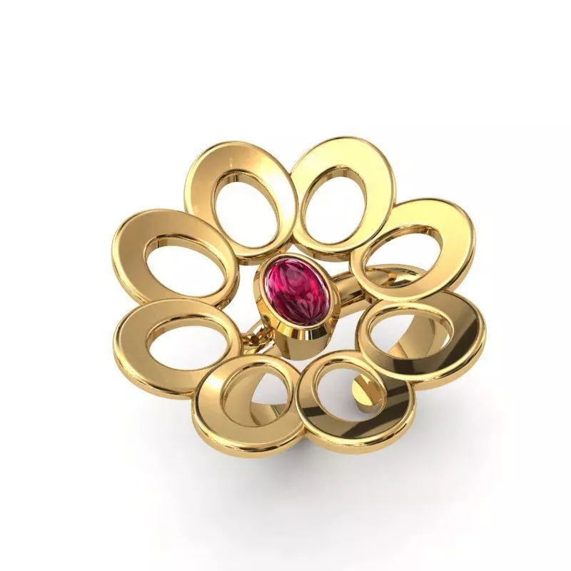 3d-model flower ring 3D print model_0