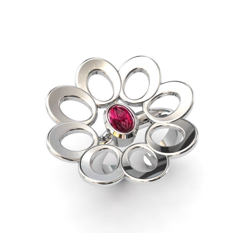 3d-model flower ring 3D print model_5
