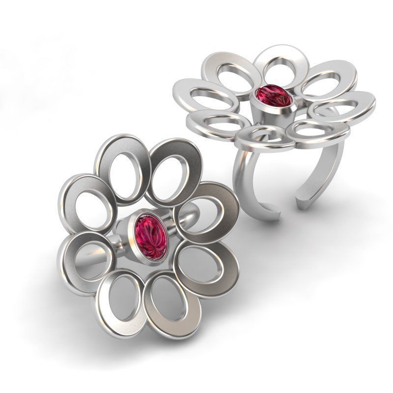 3d-model flower ring 3D print model_1