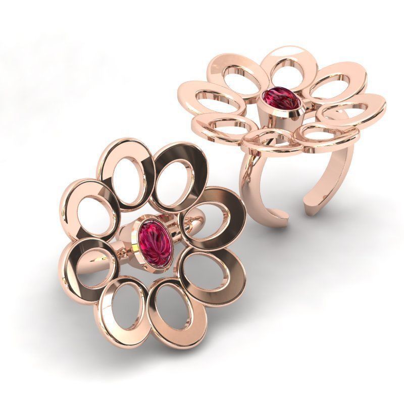 3d-model flower ring 3D print model_7