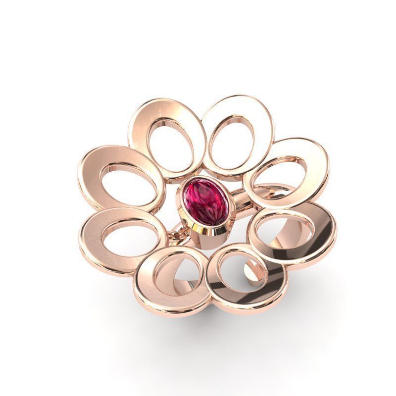 3d-model flower ring 3D print model_6