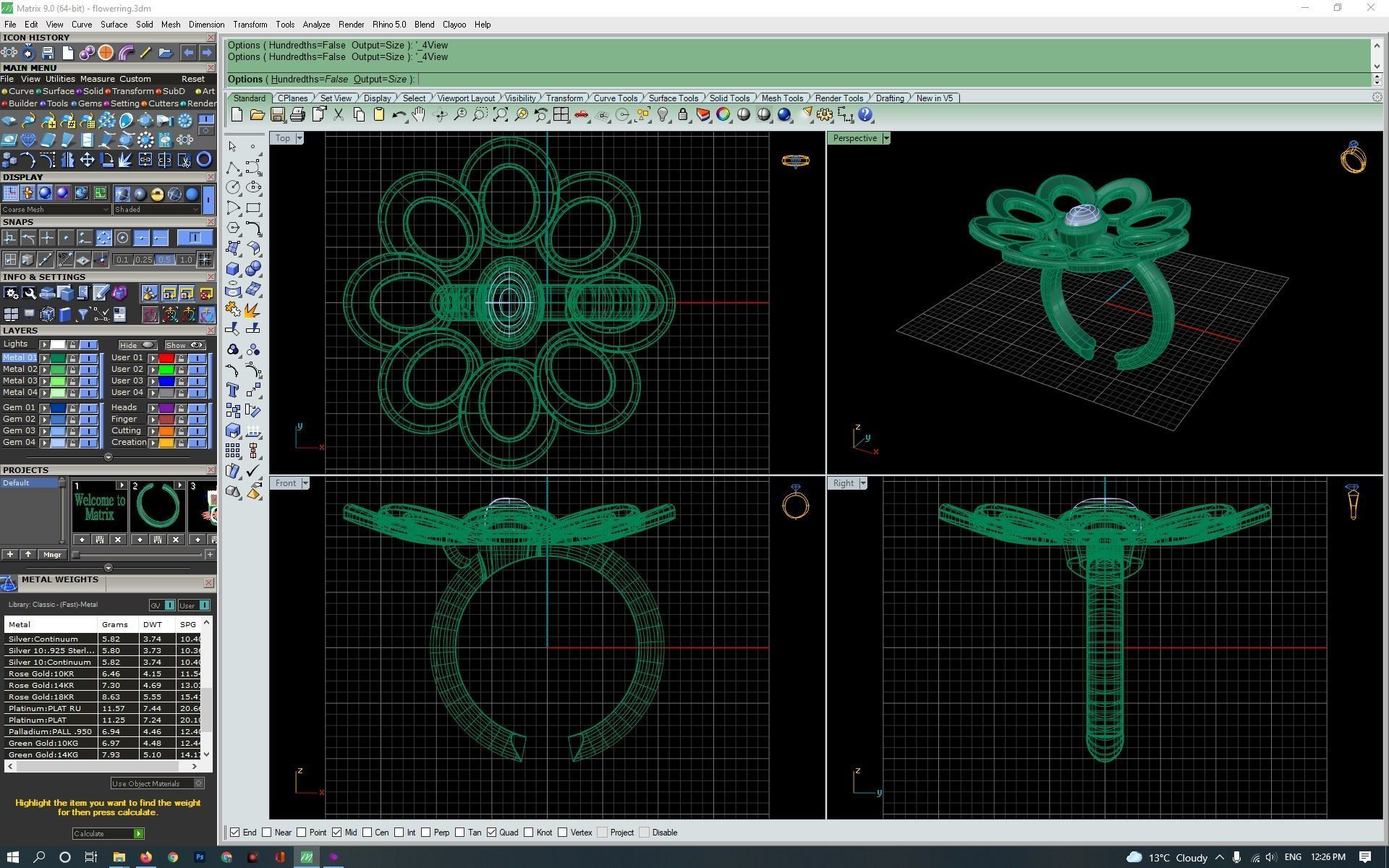 3d-model flower ring 3D print model_17