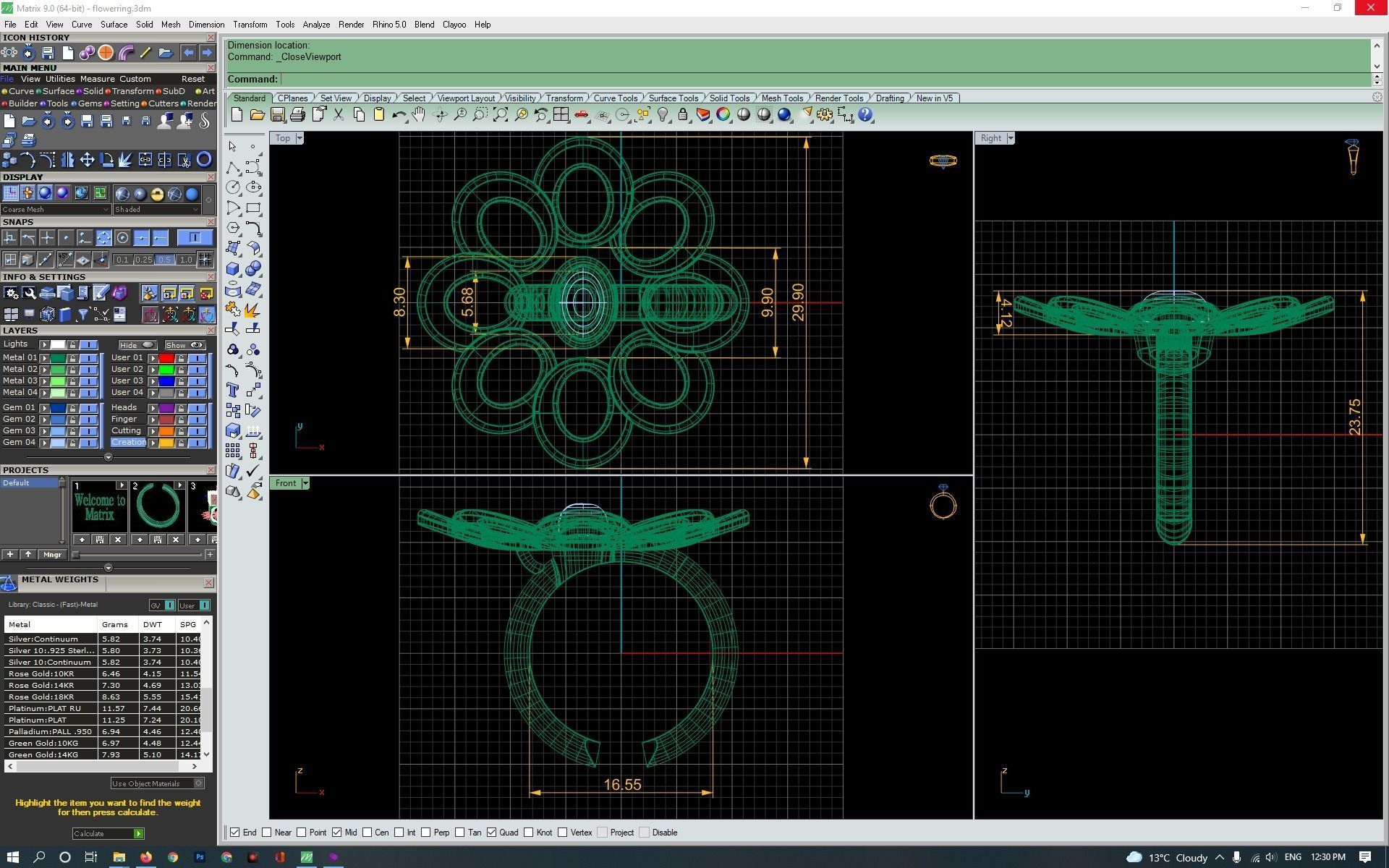 3d-model flower ring 3D print model_19