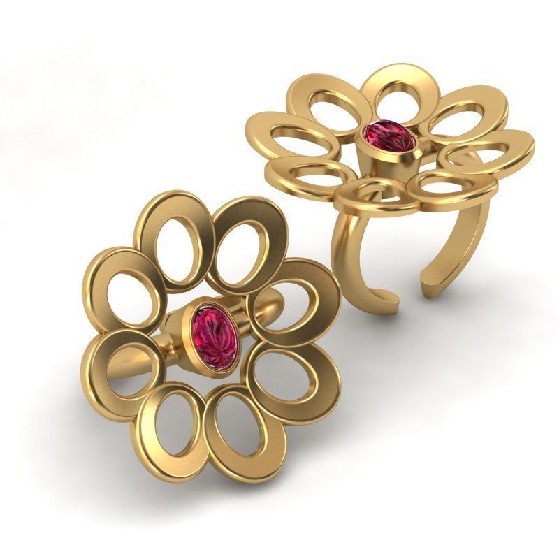 3d-model flower ring 3D print model_8