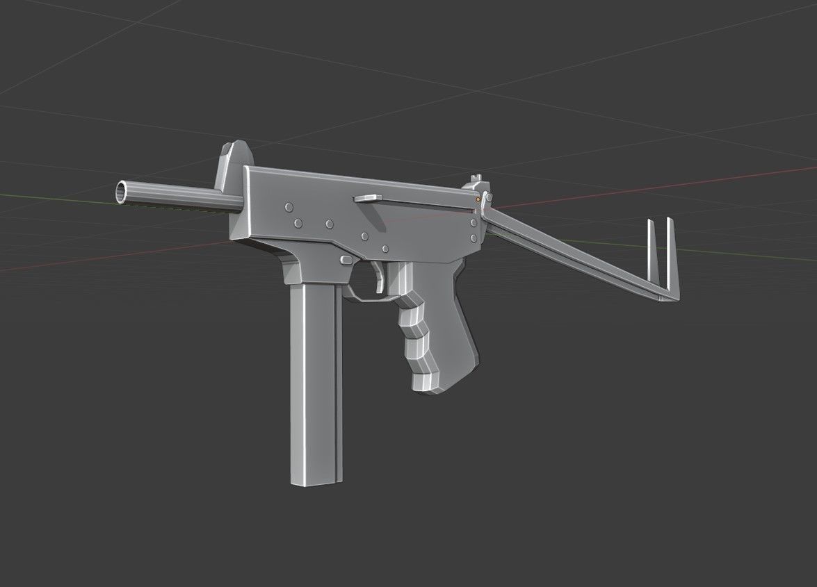 PP-91 Low Poly gun Low-poly 3D model_12