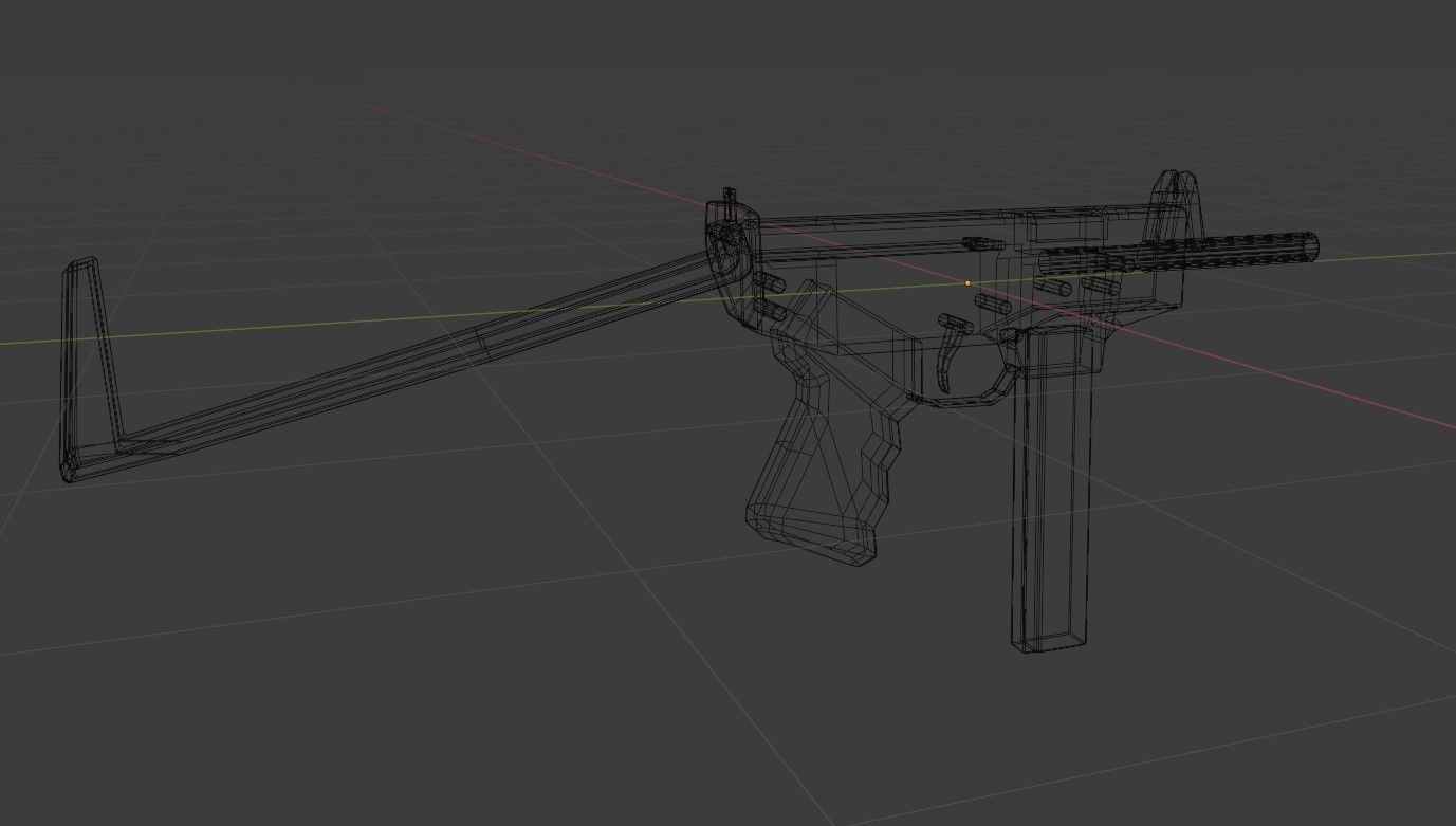 PP-91 Low Poly gun Low-poly 3D model_13