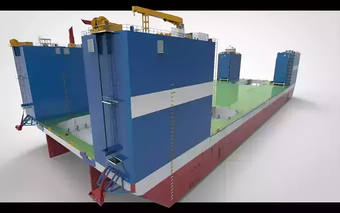 Floating dock 3 drydock 3D model